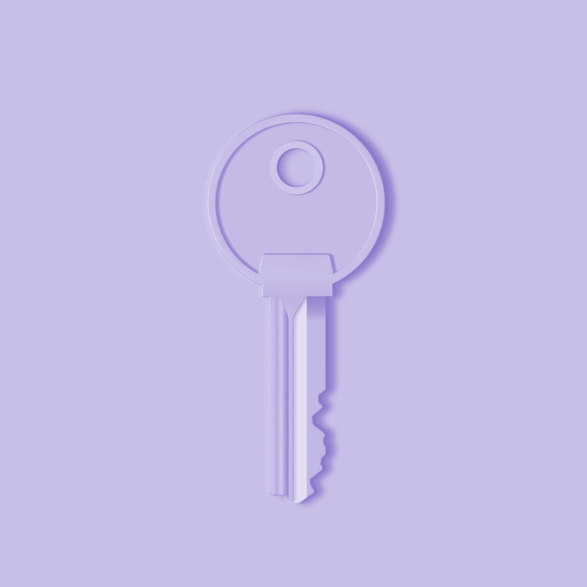 Ein violetter Schlüssel